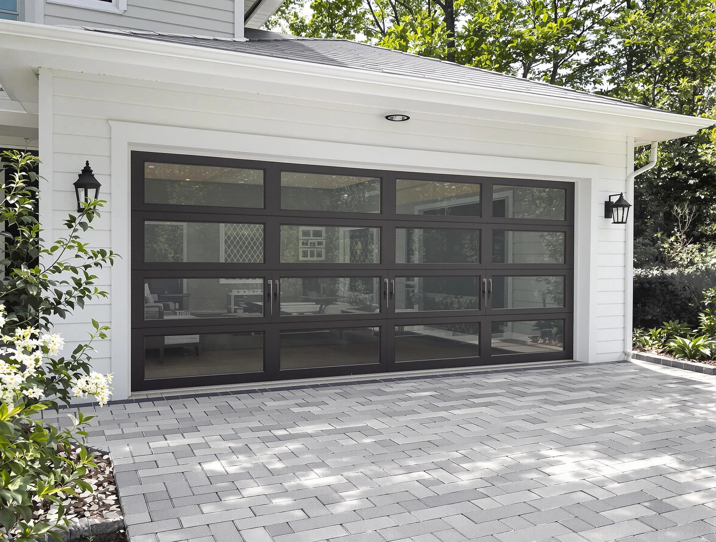 Lawrence Garage Door Repair design specialist presenting custom garage door options to Lawrence homeowner