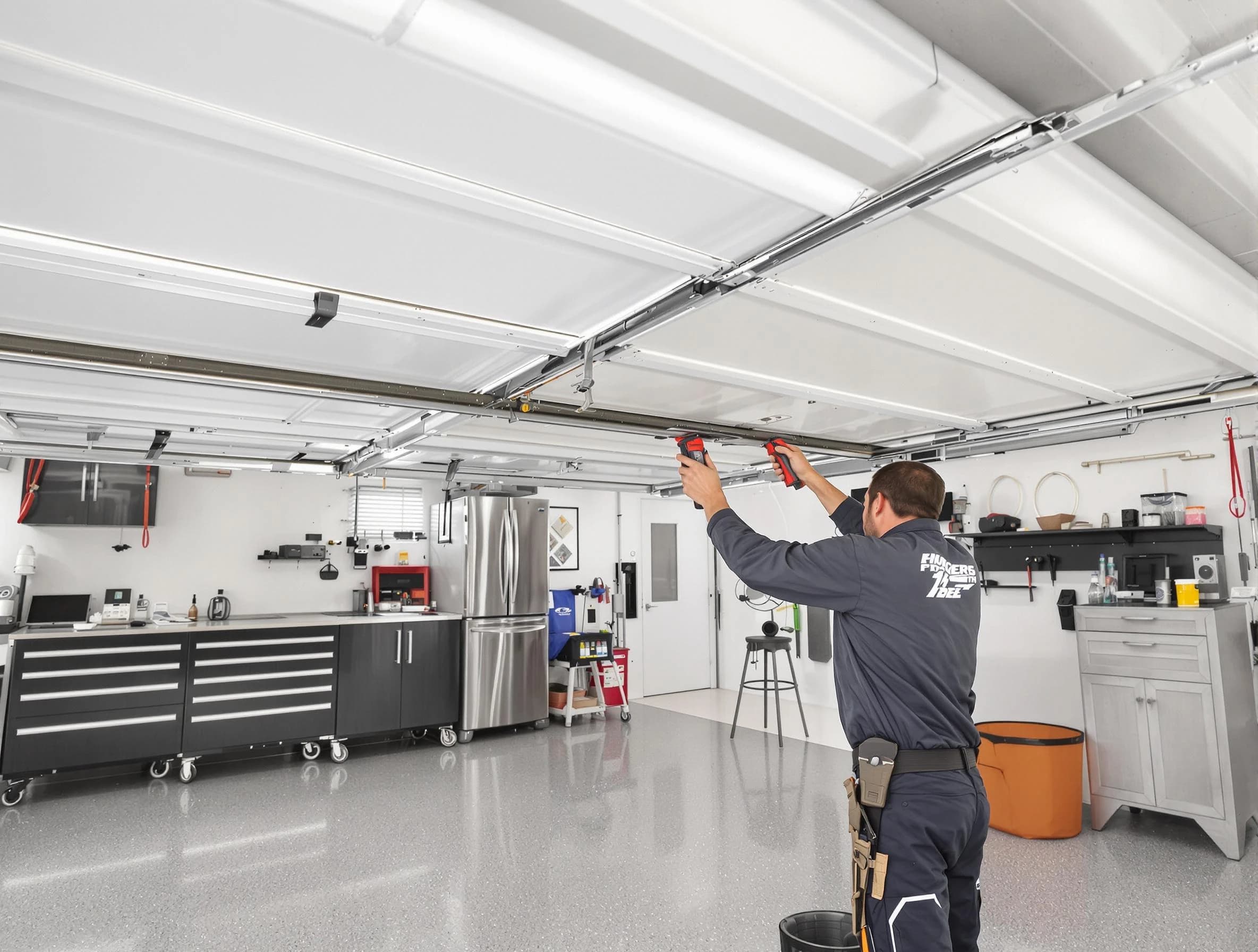 Overhead garage door repair service by Lawrence Garage Door Repair in Lawrence