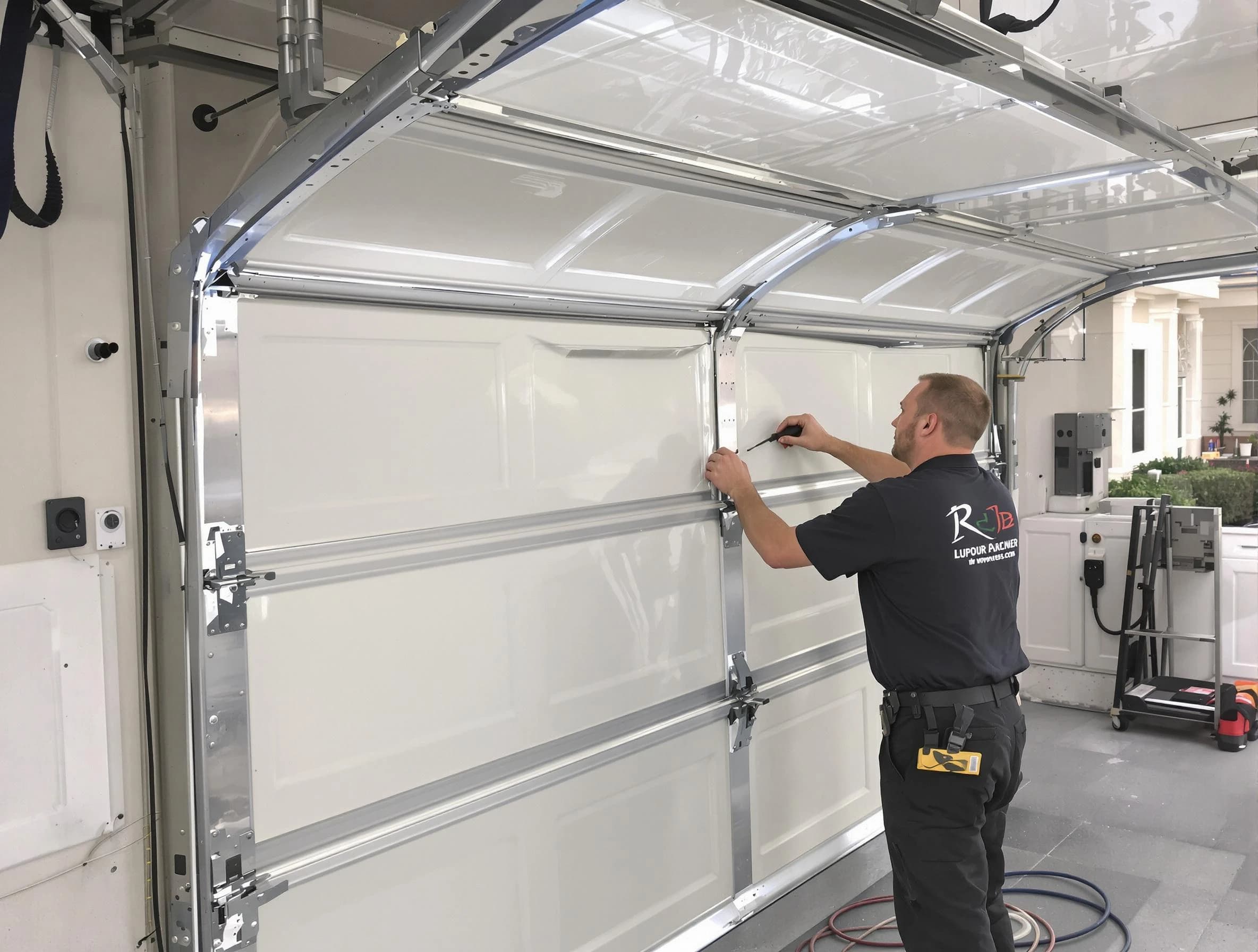 Lawrence Garage Door Repair professional performing panel repair in Lawrence
