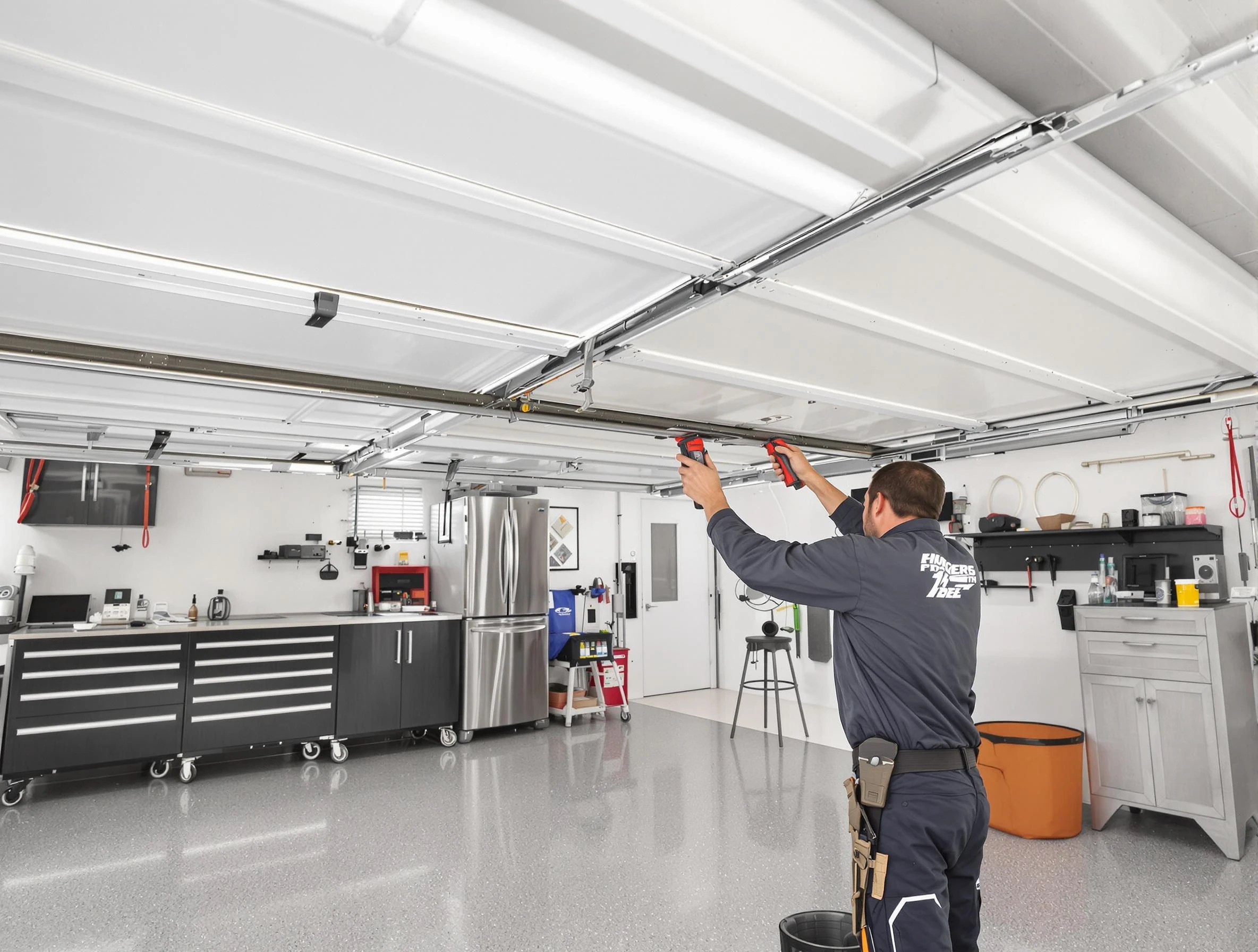 Overhead garage door repair service by Lawrence Garage Door Repair in Lawrence